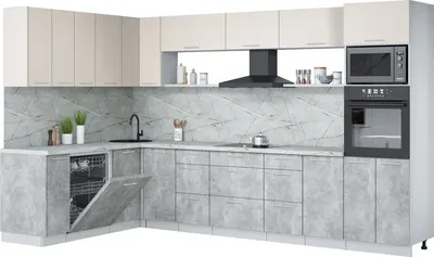 

Кухонный гарнитур, Мила Лайт 1.896х3.38-2