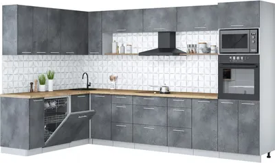 

Кухонный гарнитур, Мила Лайт 1.896х3.38-2