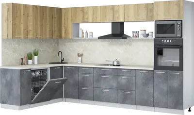 

Кухонный гарнитур, Мила Лайт 1.896х3.38-2