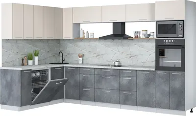 

Кухонный гарнитур, Мила Лайт 1.896х3.38-2