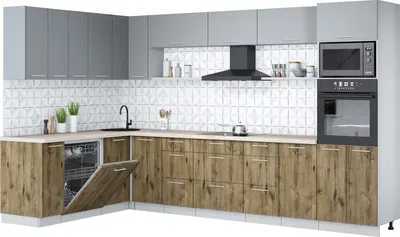 

Кухонный гарнитур, Мила Лайт 1.896х3.38-2