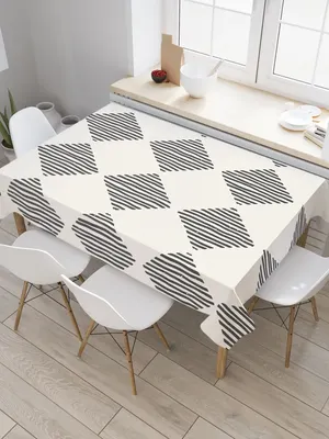 

Скатерть, Современные полосы в квадратах / tc_103012