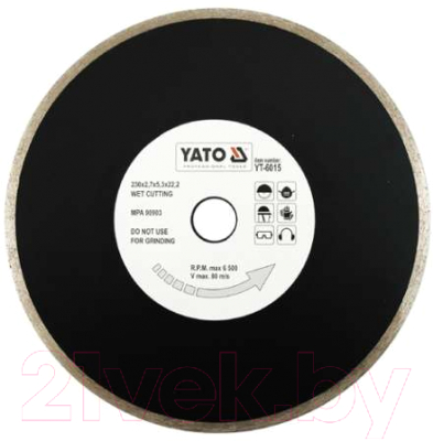 Отрезной диск алмазный Yato YT-6015
