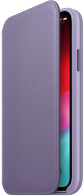 Чехол-книжка Apple Leather Folio для iPhone XS Lilac / MVF92
