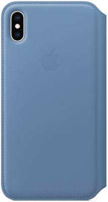 Чехол-книжка Apple Leather Folio для iPhone XS Max Cornflower / MVFT2