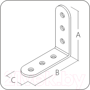 Уголок крепежный ЕКТ 25x25x17х2.0 / V020445 (400шт)