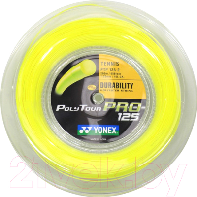 Струна для теннисной ракетки Yonex Polytour Pro 125 Coil (200м, желтый)