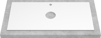 

Столешница для тумбы в ванную, 2 выреза / T695C2