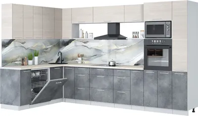 

Кухонный гарнитур, Мила Лайт 1.896х3.48