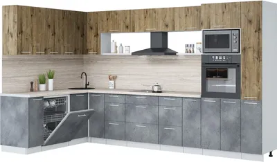 

Кухонный гарнитур, Мила Лайт 1.896х3.48