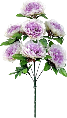 Искусственный букет KlrBy Пионы с добавками / БС050мол-сирень - 