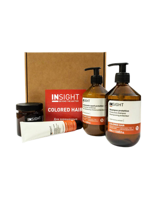Набор косметики для волос Insight Colored Hair Шампунь+Кондиционер+Маска+Ароматич свеча (350мл+350мл+75мл+200мл) - 