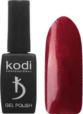 Гель-лак для ногтей Kodi 10 WN Темно-вишневый с золотистыми микроблестками (8мл) - 