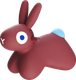 Игрушка-прыгун Quut Hoppi Bouncing Bunny / 175247 (бордовый) - 