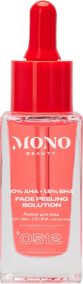 Пилинг для лица Mono Beauty c 10% AHA + 1.5% BHA кислотами (30мл) - 