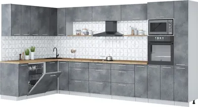 

Кухонный гарнитур, Мила Лайт 1.896х3.88