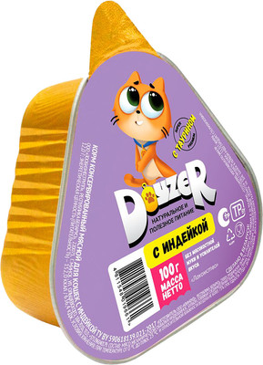 

Полувлажный корм для кошек, Мясной с индейкой