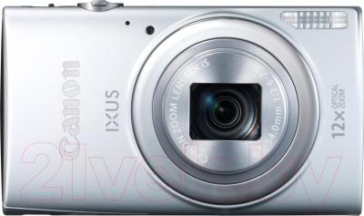 Компактный фотоаппарат Canon IXUS 265 HS (серебристый) - вид спереди