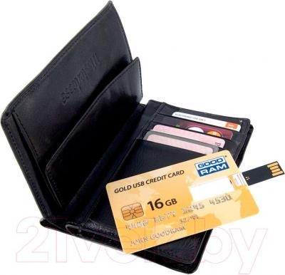 Usb flash накопитель Goodram Gold USB Credit Card 4GB (PD4GH2GRCCPR9)  - с портмоне