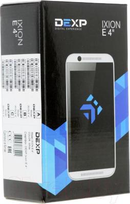 Смартфон DEXP Ixion E 4" (белый) - упаковка
