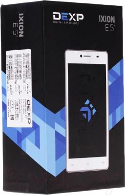 Смартфон DEXP Ixion E 5" (белый) - упаковка