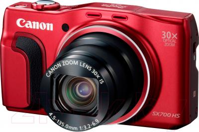 Компактный фотоаппарат Canon PowerShot SX700 HS (красный) - общий вид