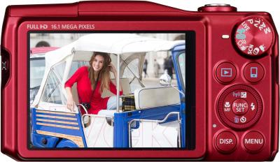 Компактный фотоаппарат Canon PowerShot SX700 HS (красный) - вид сзади