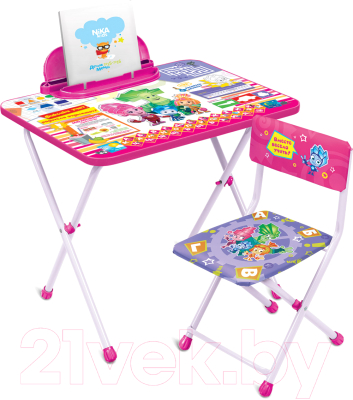 Комплект мебели с детским столом Ника Ф1З Фикси Знайка (розовый)