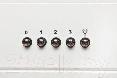 Вытяжка наклонная ZORG Lana 750 (60, белый) - кнопки управления