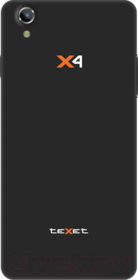 Смартфон Texet X4 / TM-5082 (черный) - вид сзади