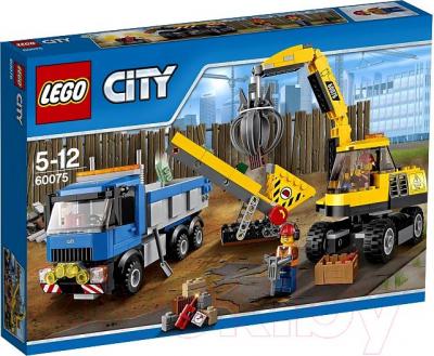 Конструктор Lego City Экскаватор и грузовик (60075) - упаковка