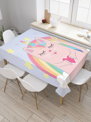 

Скатерть, Мечтательный кот-единорог / tc_108092