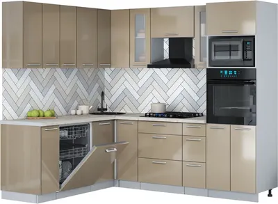 

Кухонный гарнитур, Мила Gloss 1.896х2.38