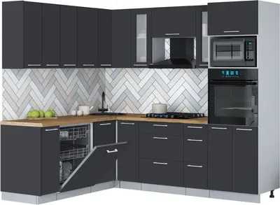 

Кухонный гарнитур, Мила Gloss 1.896х2.38