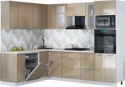 

Кухонный гарнитур, Мила Gloss 1.896х2.58