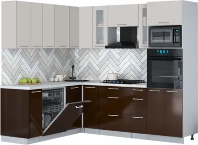 

Кухонный гарнитур, Мила Gloss 1.896х2.38