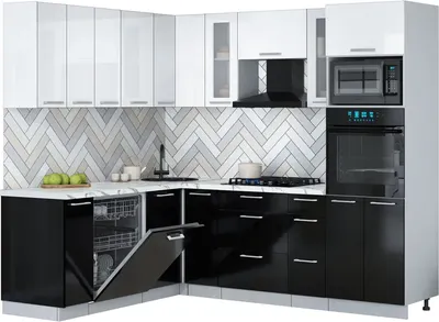 

Кухонный гарнитур, Мила Gloss 1.896х2.38