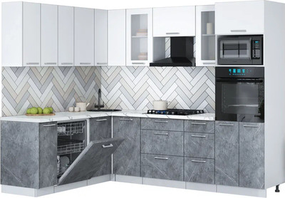 

Кухонный гарнитур, Мила Gloss 1.896х2.58