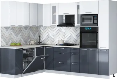 

Кухонный гарнитур, Мила Gloss 1.896х2.68