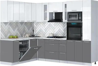 

Кухонный гарнитур, Мила Gloss 1.896х2.68