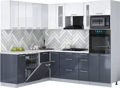 

Кухонный гарнитур, Мила Gloss 1.896х2.38