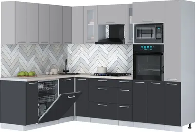 

Кухонный гарнитур, Мила Gloss 1.896х2.68