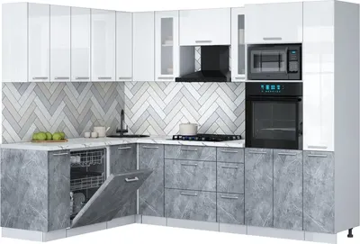 

Кухонный гарнитур, Мила Gloss 1.896х2.68