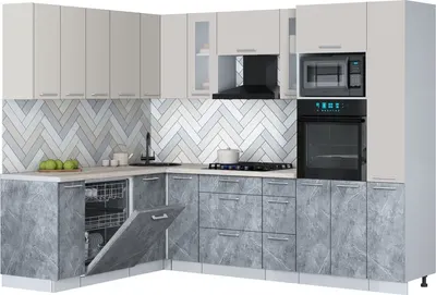 

Кухонный гарнитур, Мила Gloss 1.896х2.68