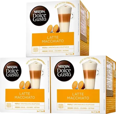 Кофе в капсулах Nescafe Dolce Gusto Латте Макиато (3х16шт) - 
