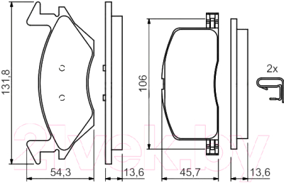 

Тормозные колодки Bosch, 0986424264