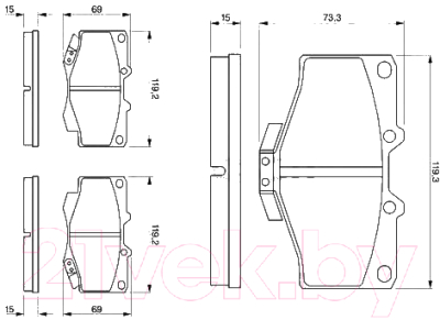 

Тормозные колодки Bosch, 0986424268