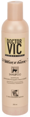 

Шампунь для животных Doctor VIC, С протеинами шелка для короткошерстных кошек