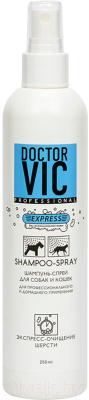 Шампунь для животных Doctor VIC Для экспресс очищения шерсти собак и кошек (250мл)