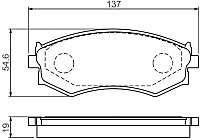 Тормозные колодки Bosch 0986461139 - 